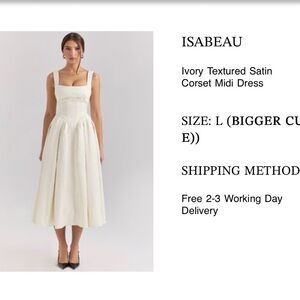 House of CB Isabeau Voluminous Fit & Flare
Elegant Cream Midi Dress